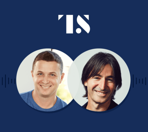 Graphic of Eyal Lifshitz and Guy Goldstein for the Tearsheet Podcast