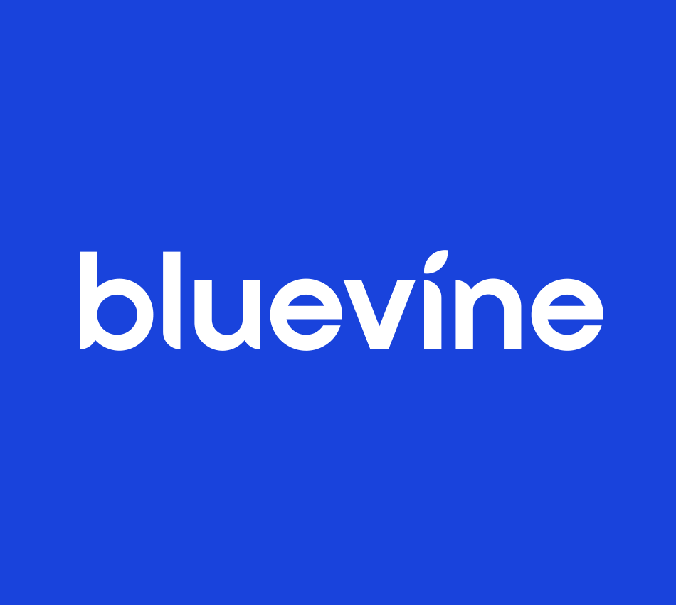 Rebranded Bluevine logo against our Bluevine blue backdrop