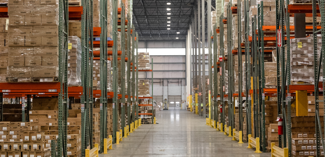 Tech Leaf's expansive warehouse space.